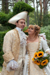 Robe de mariée historique crée par l'Atelier la Colombe à Strasbourg