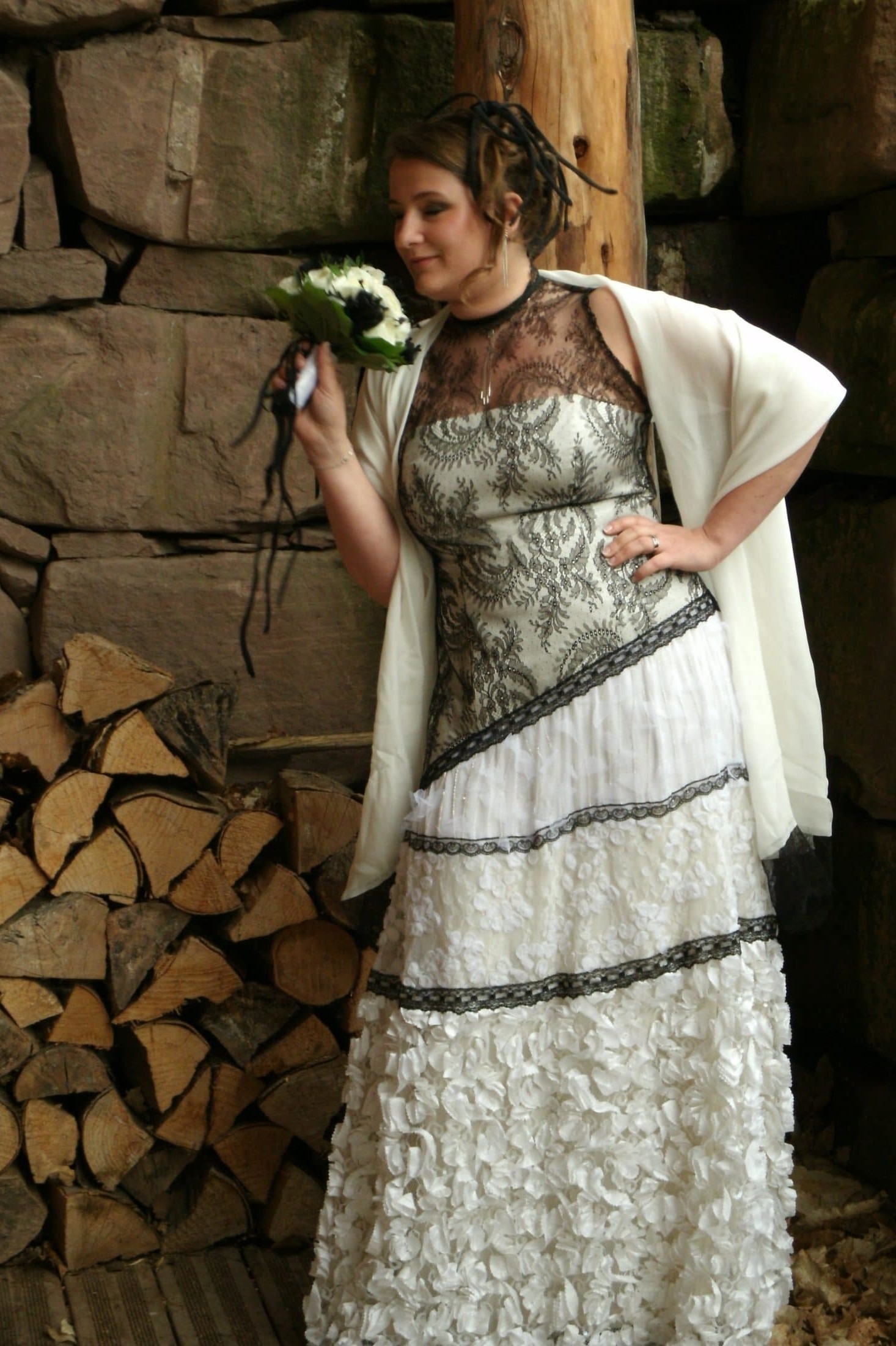Robe de mariée confectionnée par l'Atelier la Colombe